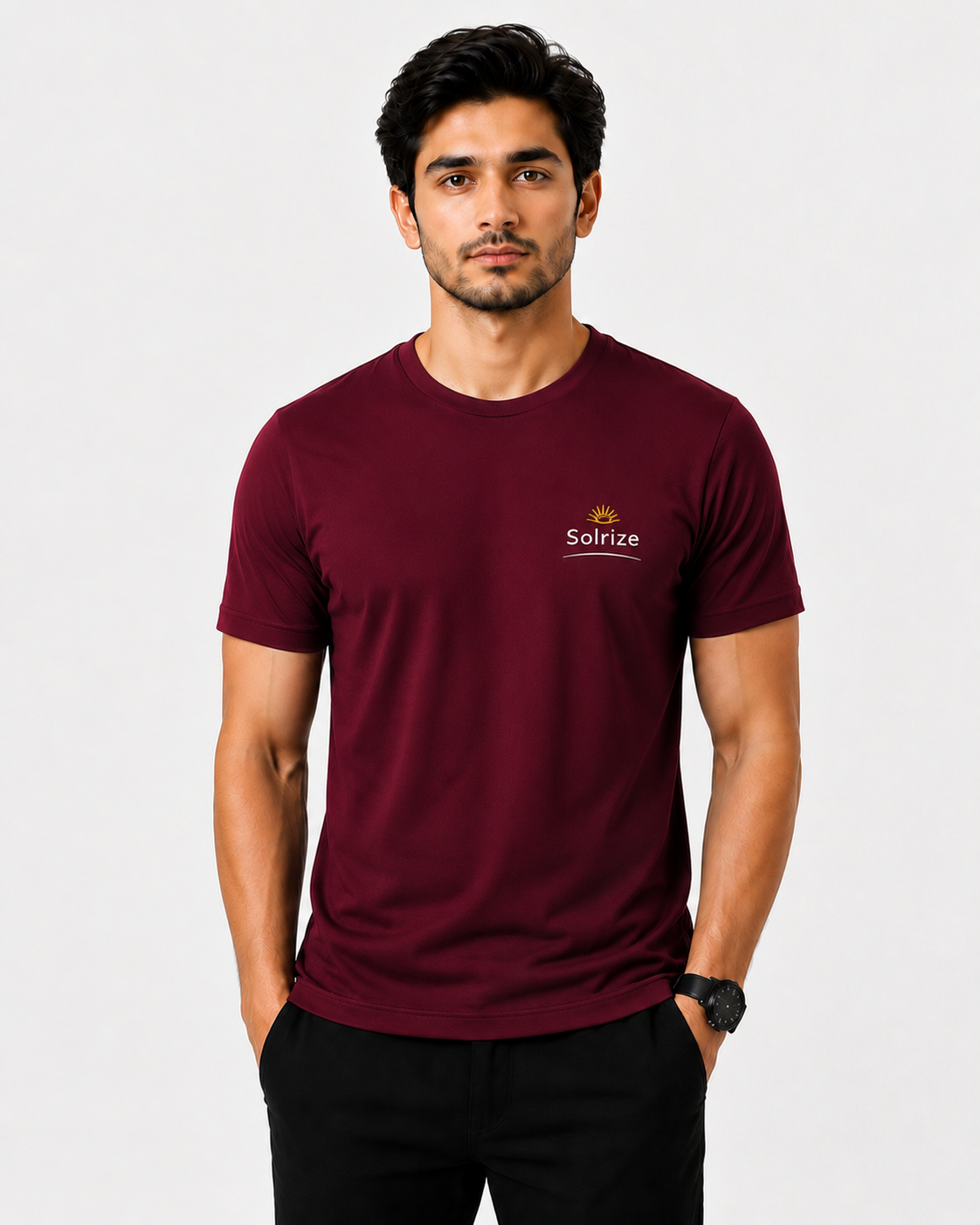 Solrize Essential Mahroon Tee