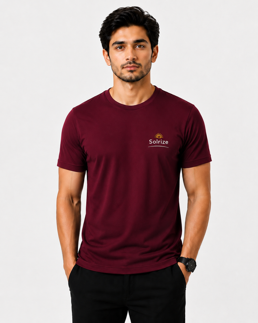 Solrize Essential Mahroon Tee