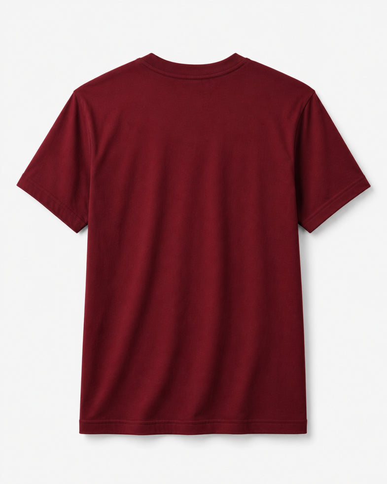 Solrize Essential Maroon Tee back view