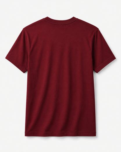 Solrize Essential Maroon Tee back view